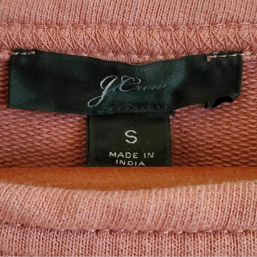 J. Crew Eyelet Lace Trimmed Scoop Neck Sweatshirt Size Small